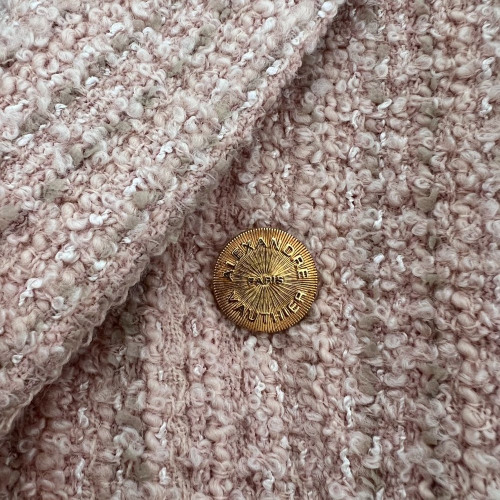 Alexandre Vauthier Pink Double-Breasted Wool-Blend Tweed Jacket - Picture 6 of 10